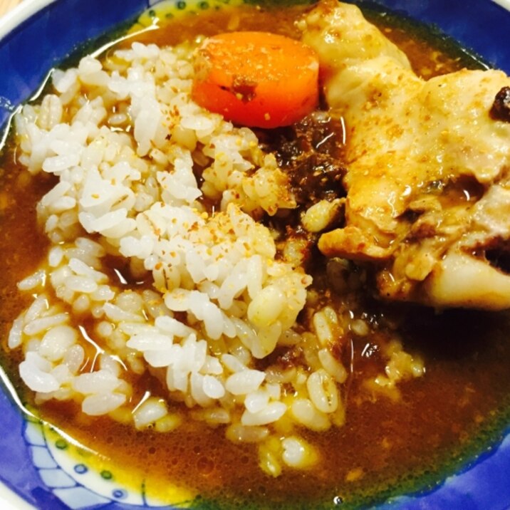 リメイク！鶏手羽元のスープカレー